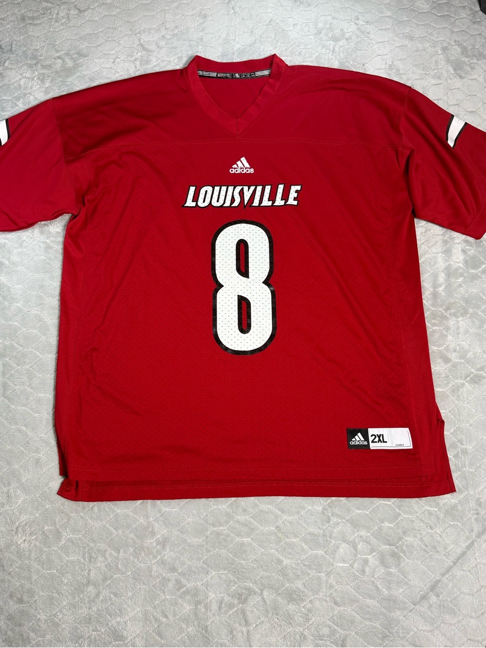 Adidas Louisville Cardinals #8 Football Jersey Size 2XL